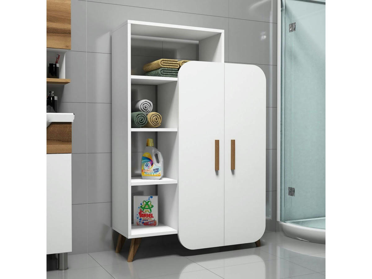 BARI - BARI - Armoire 90 cm 2 portes Blanc