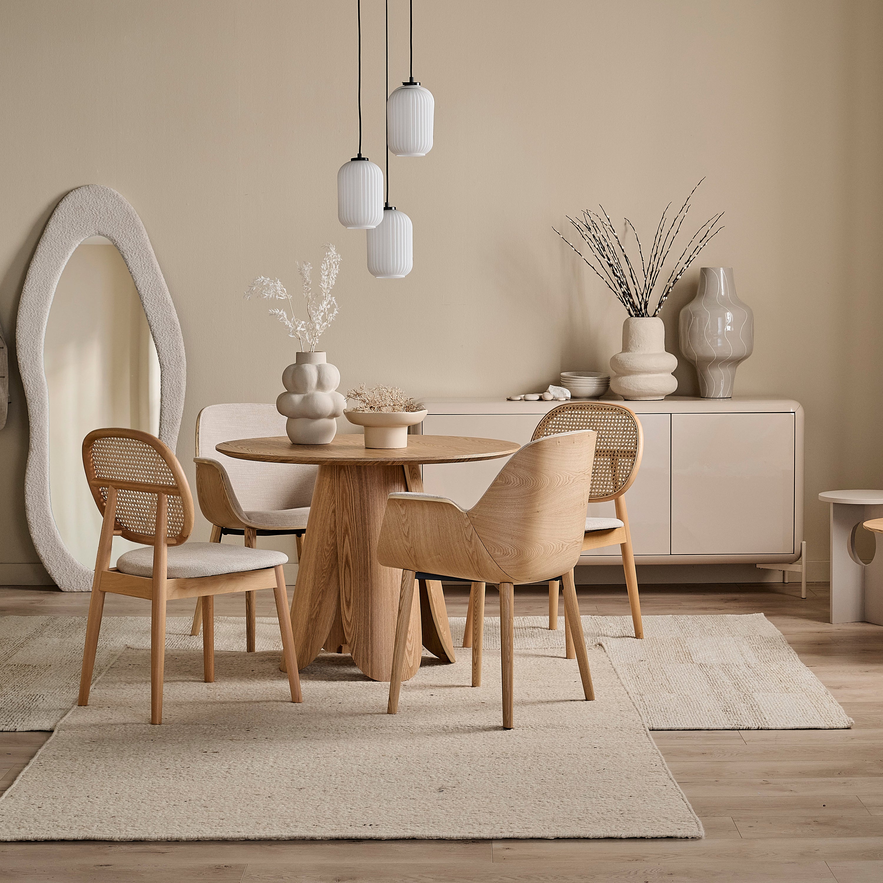 by fonQ Ribba Hanglamp - 3 Lichts - Opaalglas