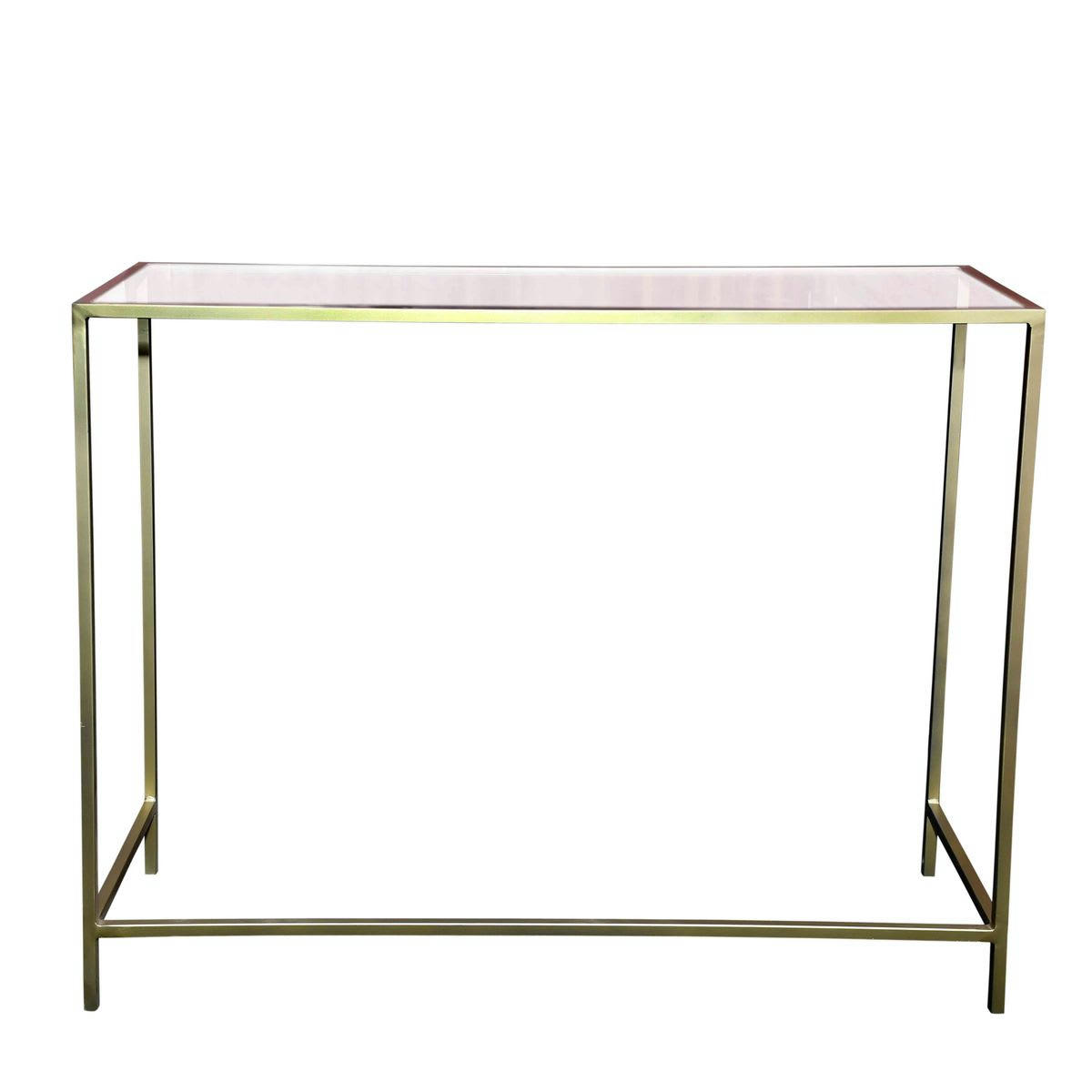 MIRA - Console en métal et verre