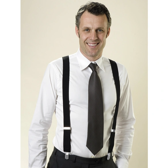Hosenträger, Länge: 82 - 125 cm, schwarz
