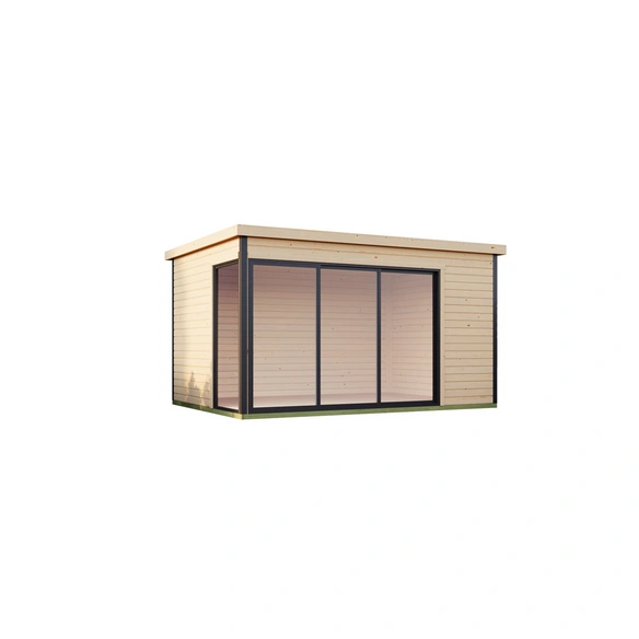 Blockbohlenhaus »Austin«, BxHxT: 439, 6 x 239, 4 x 319, 6 cm (Außenmaß inkl. Dachüberstand)