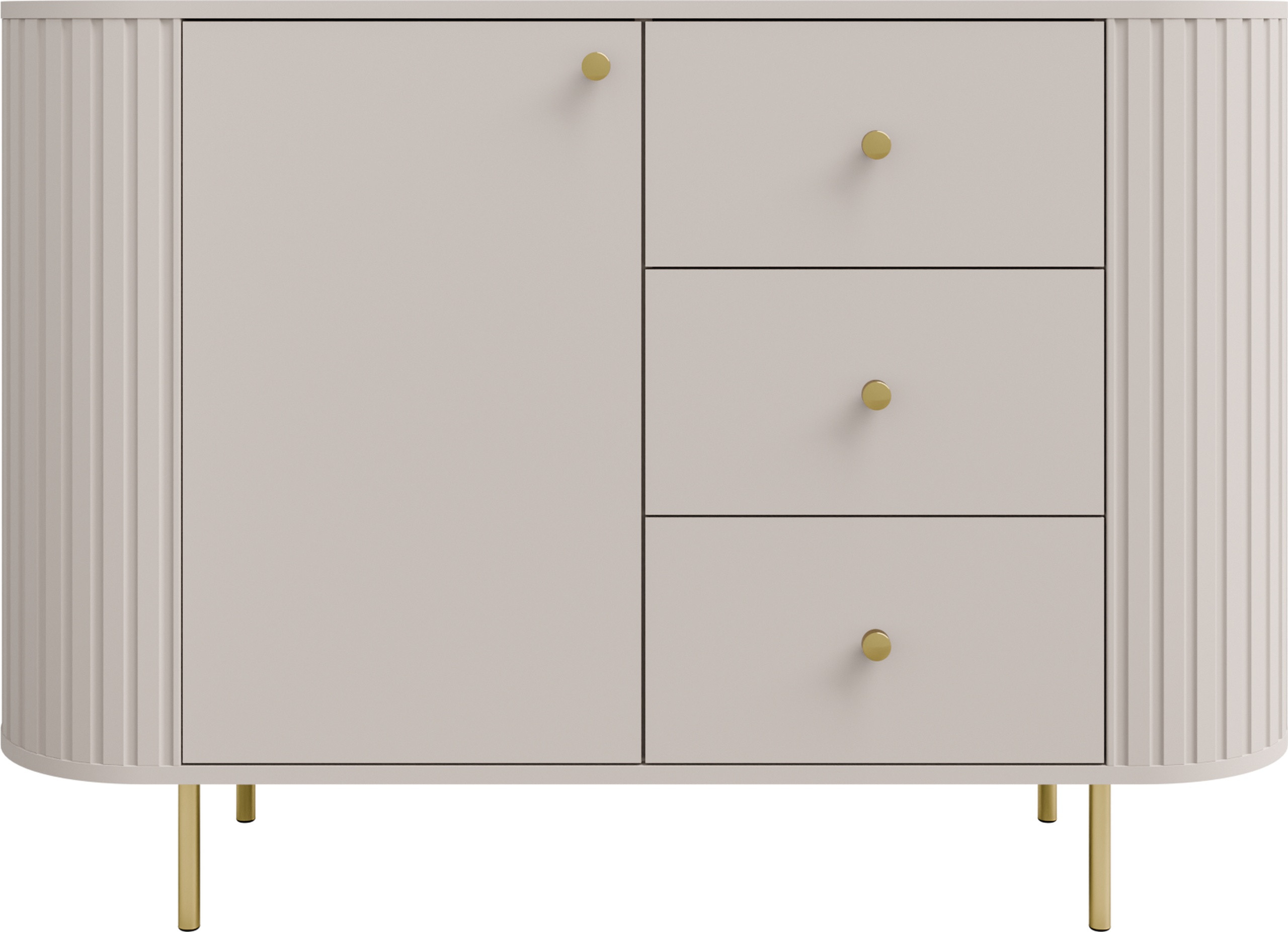 Komoda 123 cm z szufladami OVENTO beż piaskowy