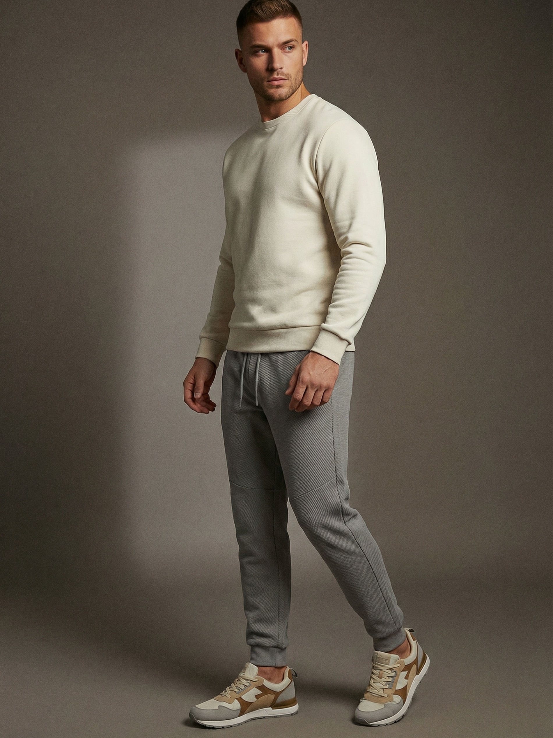 Spodnie jogger dresowe pique