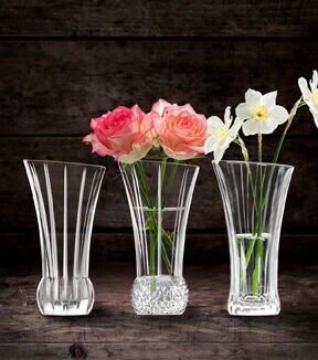 OASIS 5.5 Spring Table Crystal Vase Set 3pc