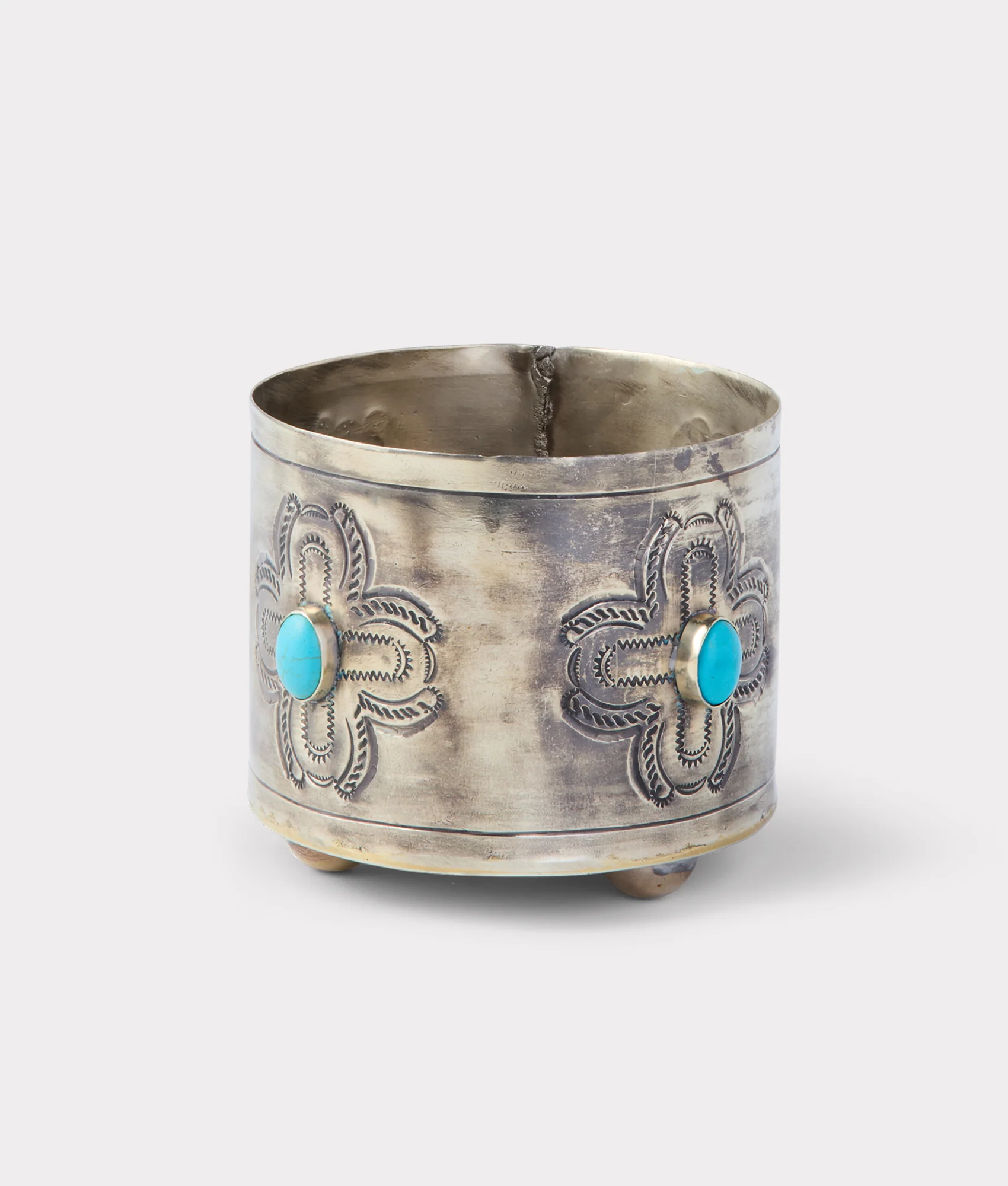 Southwestern Wine Coaster - Silver