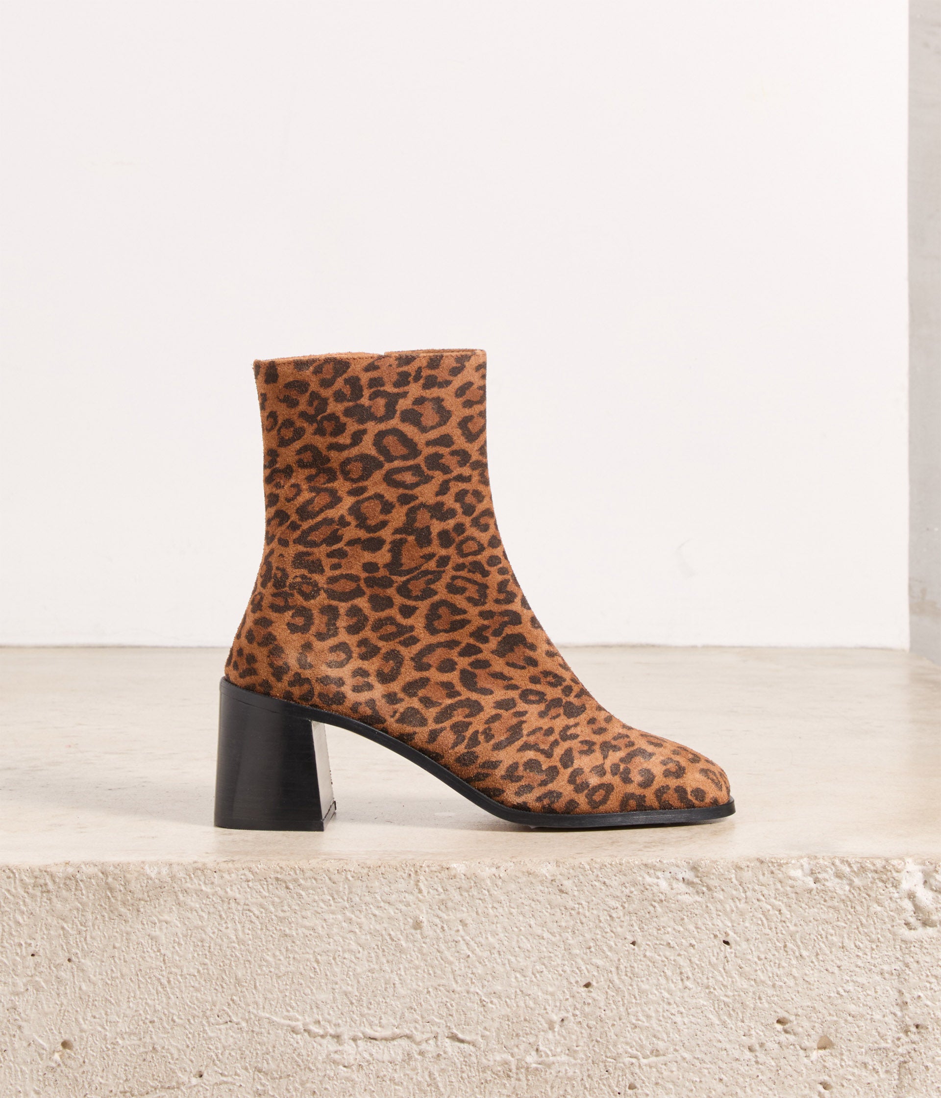 Boots velours léopard Hulsa