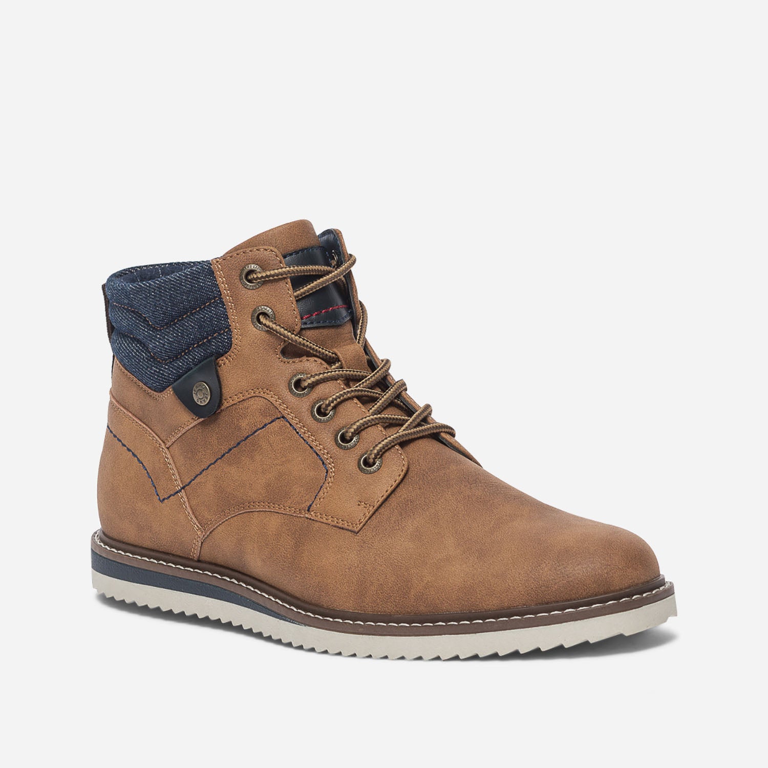Boots camel à lacet
