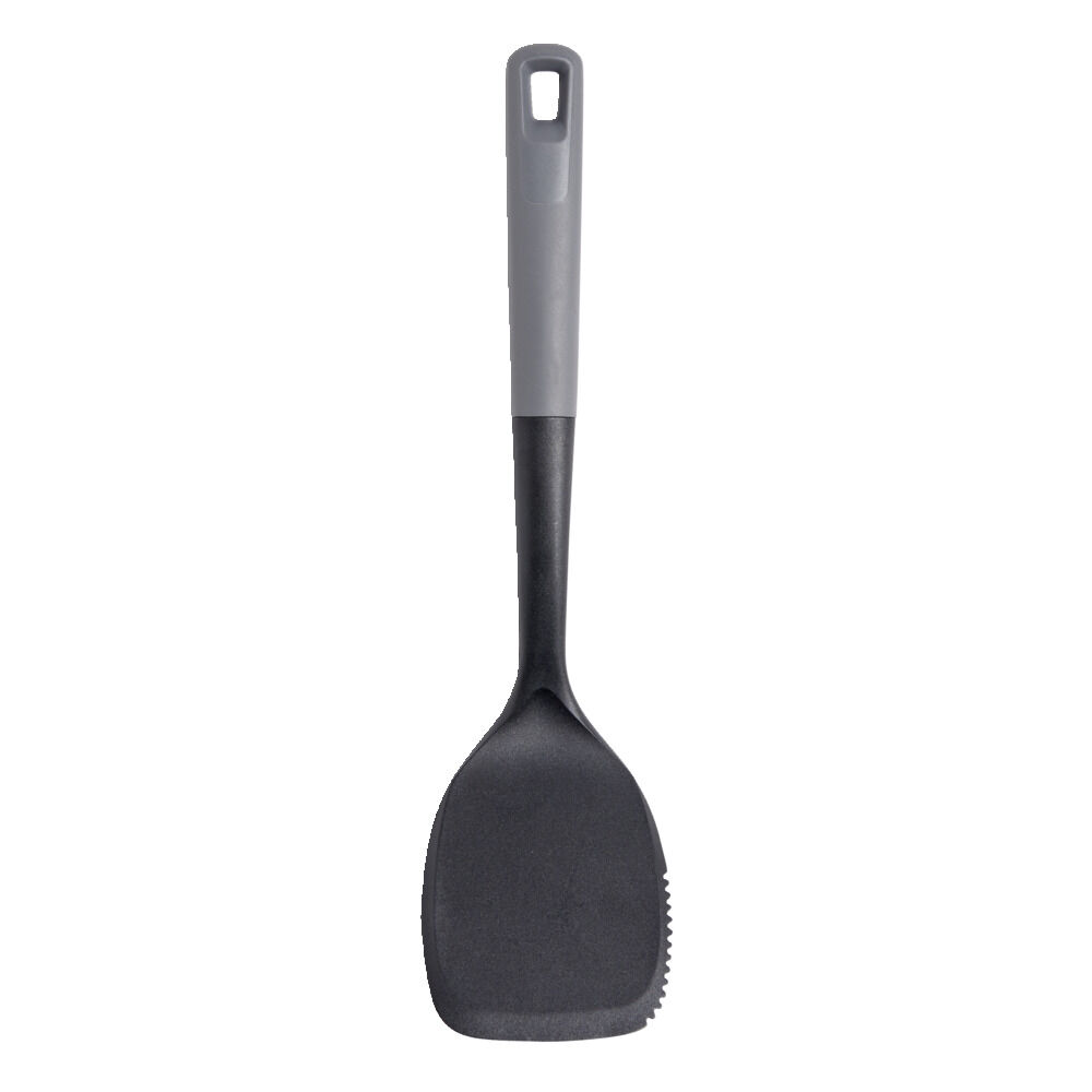 Spatule de cuisine en plastique noir et gris L.35cm