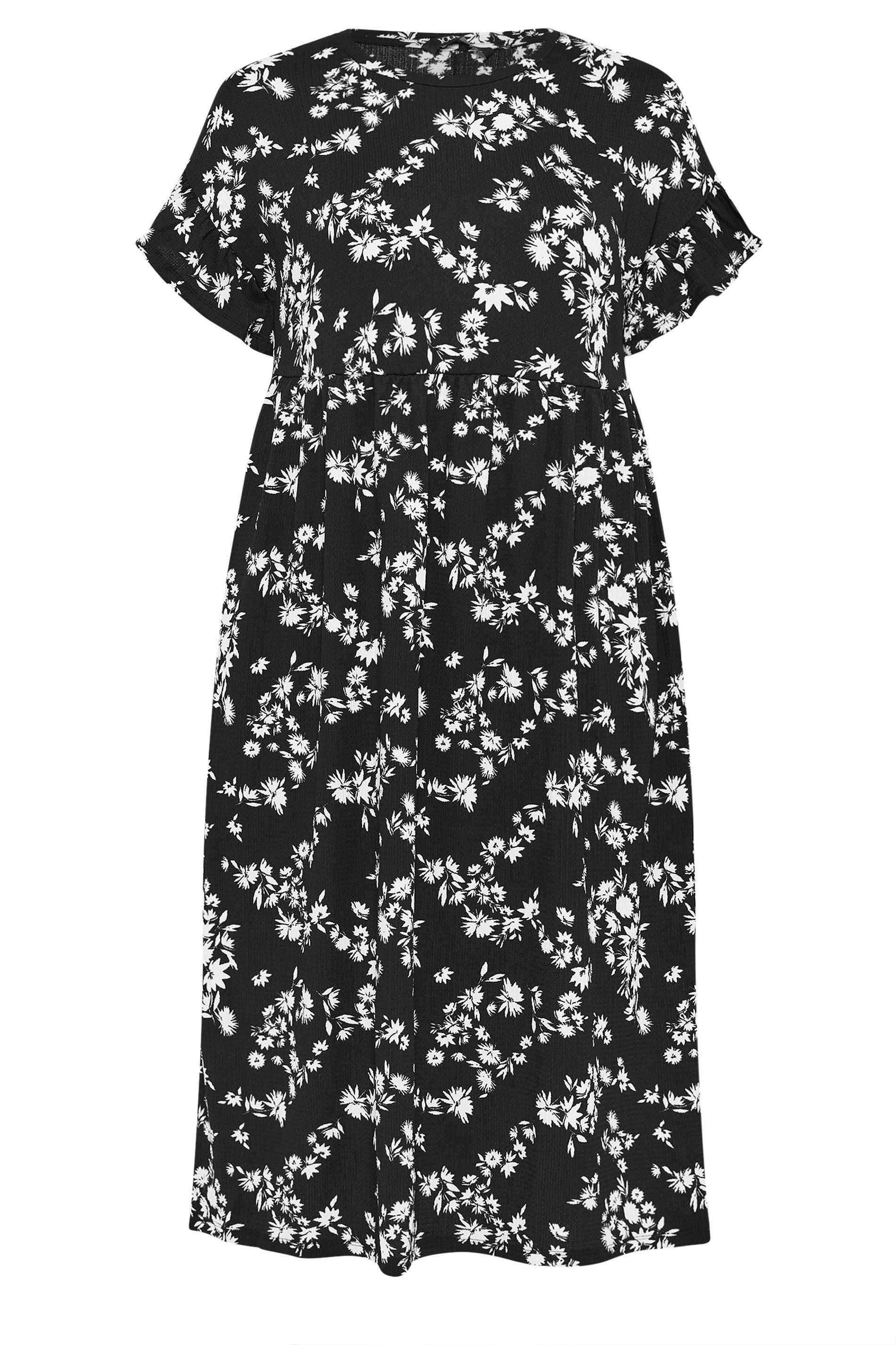 Yours Floral Frill Sleeve Maxi Dress