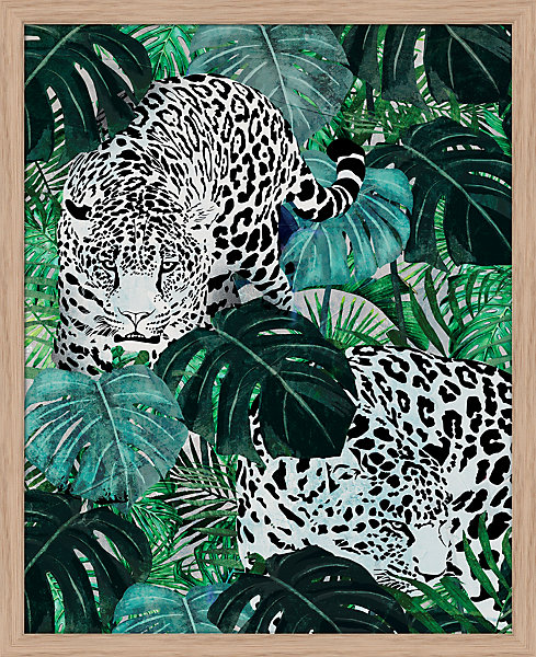 Affiche léopard jungle vert L.40 x H.50cm Dada Art
