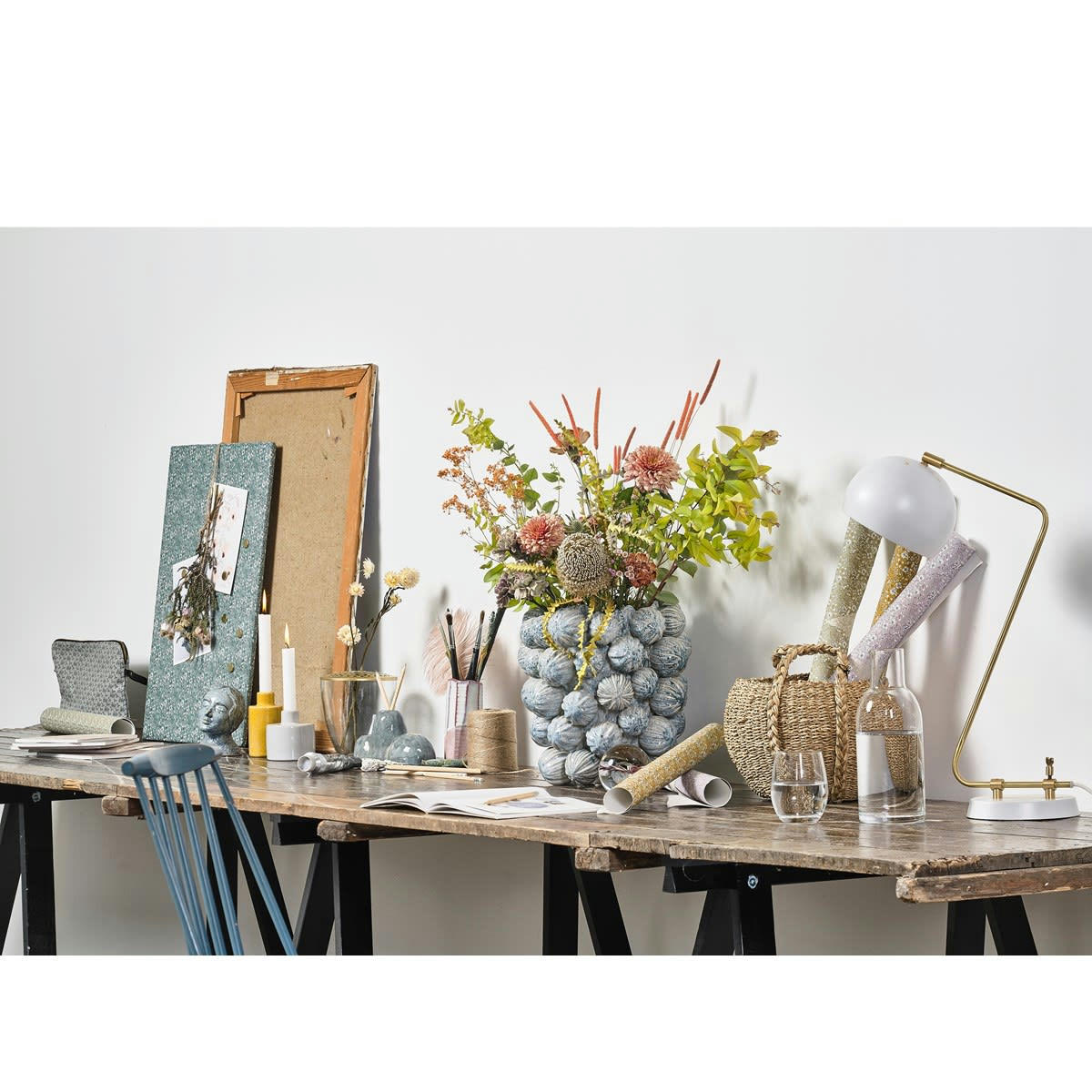 LIVING - Vase en argile bleu clair