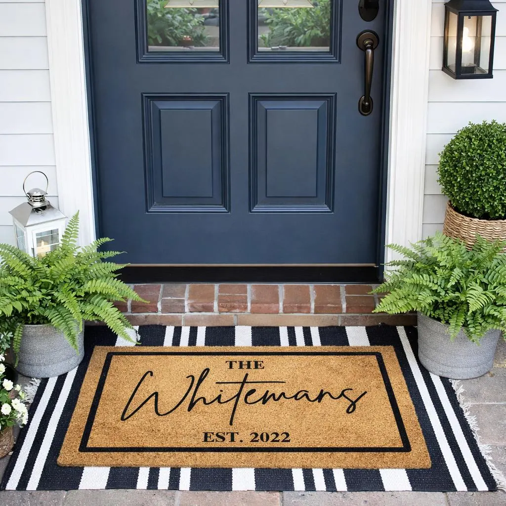 Personalized Christmas Gift | Personalized Gifts For Her | Gift For Women | Custom Door Mat | Christmas Gifts | Front Porch Decor | Door Mat
