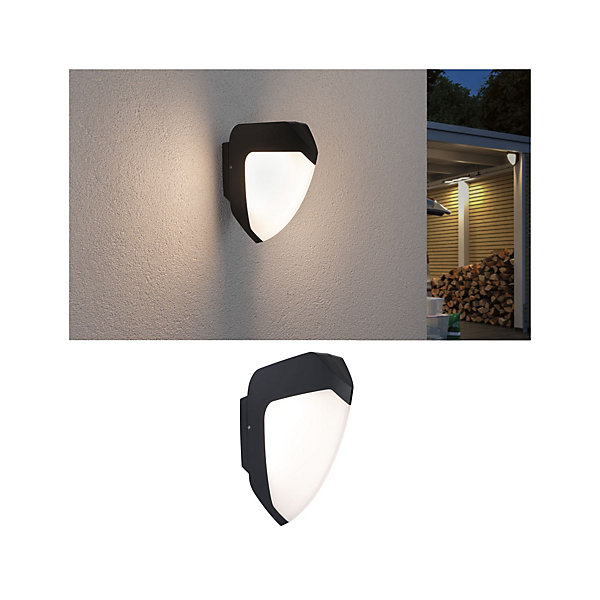 Applique d'extérieur LED Ikosea Détecteur de mouvement crépusculaire (IR) résistant à l'eau de mer IP44 50x203mm 3000K 4,4W 350lm
