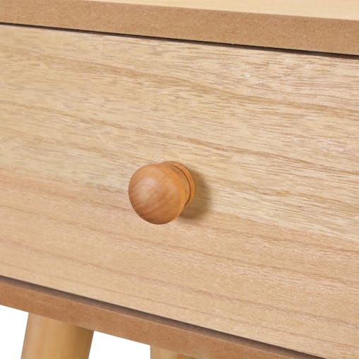 NNEVL Bedside Tables 2 pcs Solid Pinewood 40x30x61 cm Brown