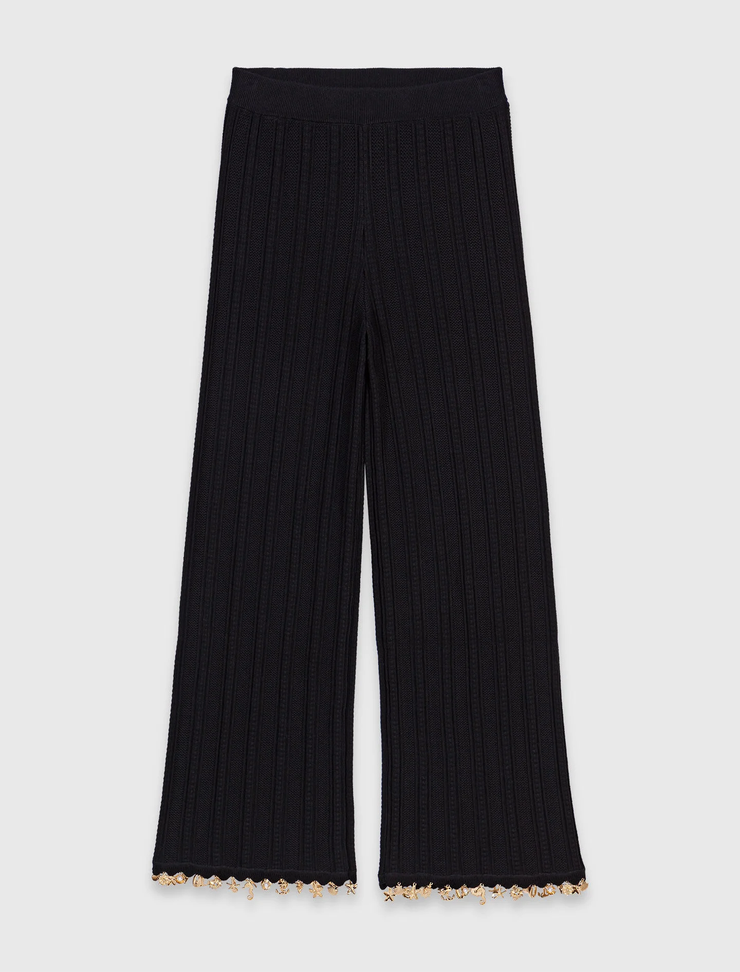 Pantalon en maille avec bijoux