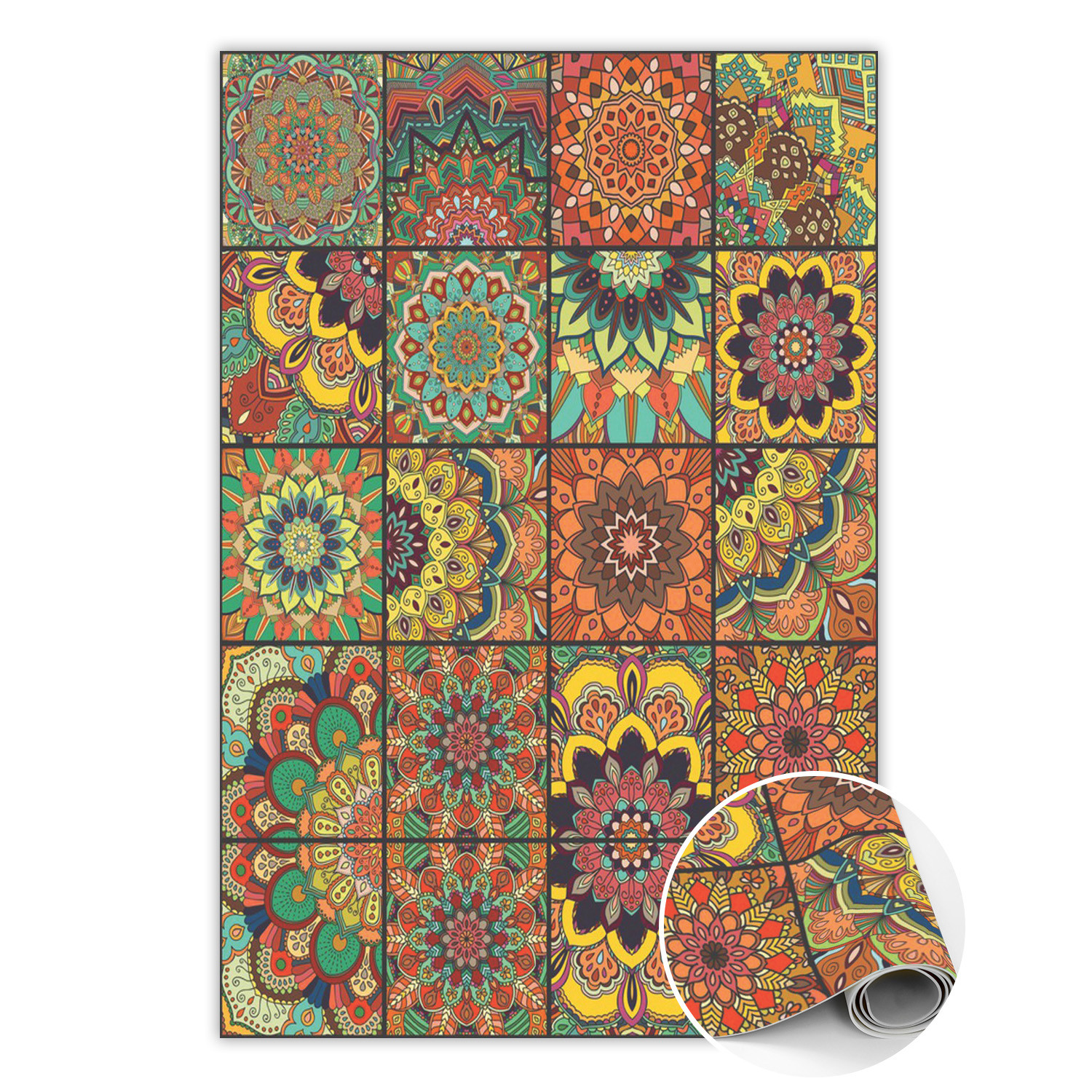 Modny winylowy dywan Portugalskie kafle 60 x 90 cm