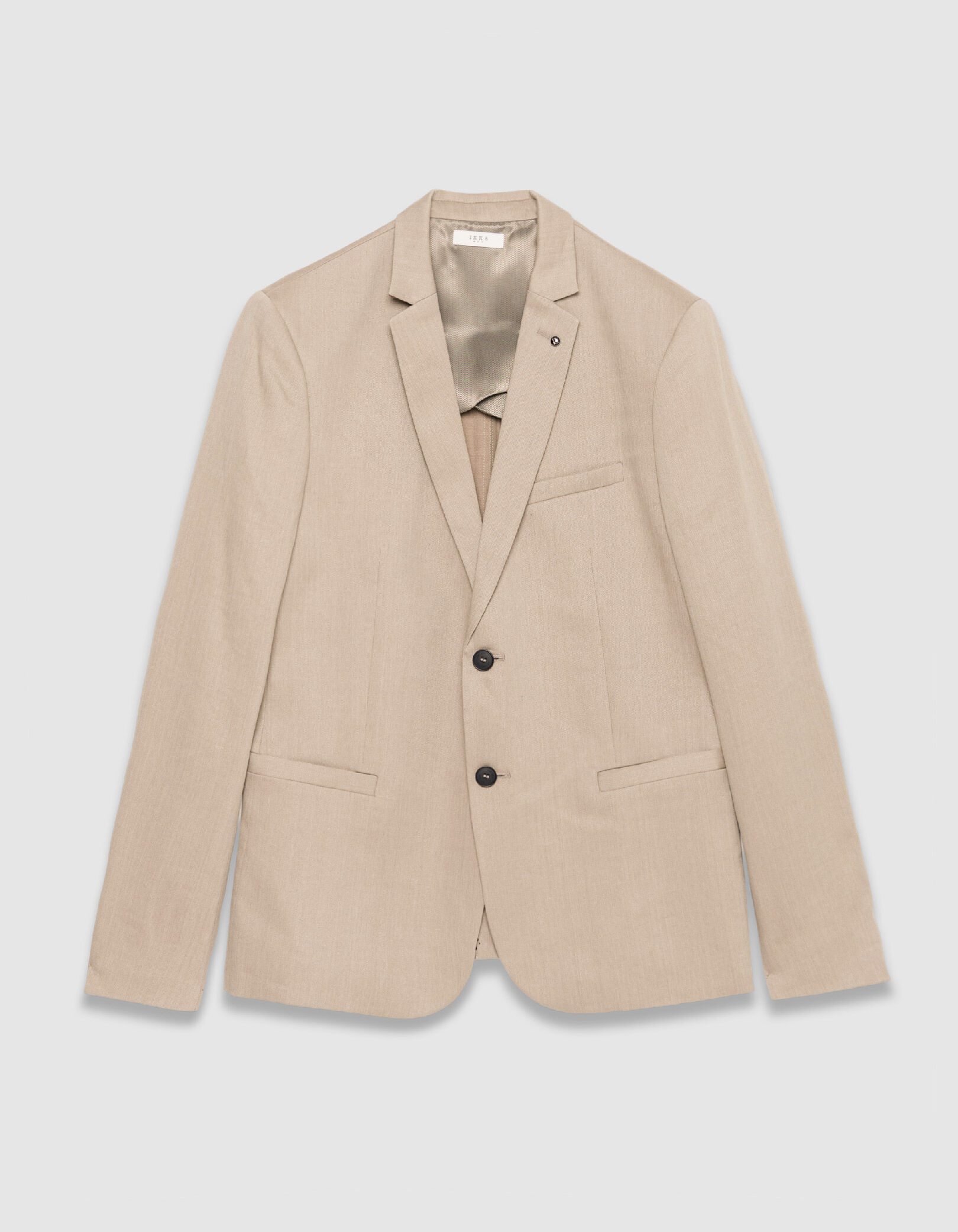 Veste de costume beige foncé lin mélangé Homme