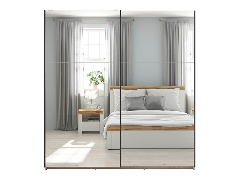 Szafa przesuwna Tetrix 183 cm z lustrem dąb sonoma