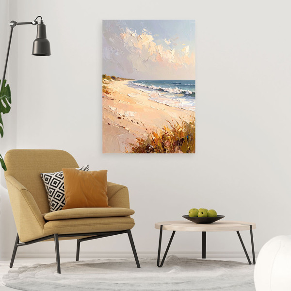 Feeby Obraz do salonu sypialni, Morze Plaża Wydmy efekt farby 40x60