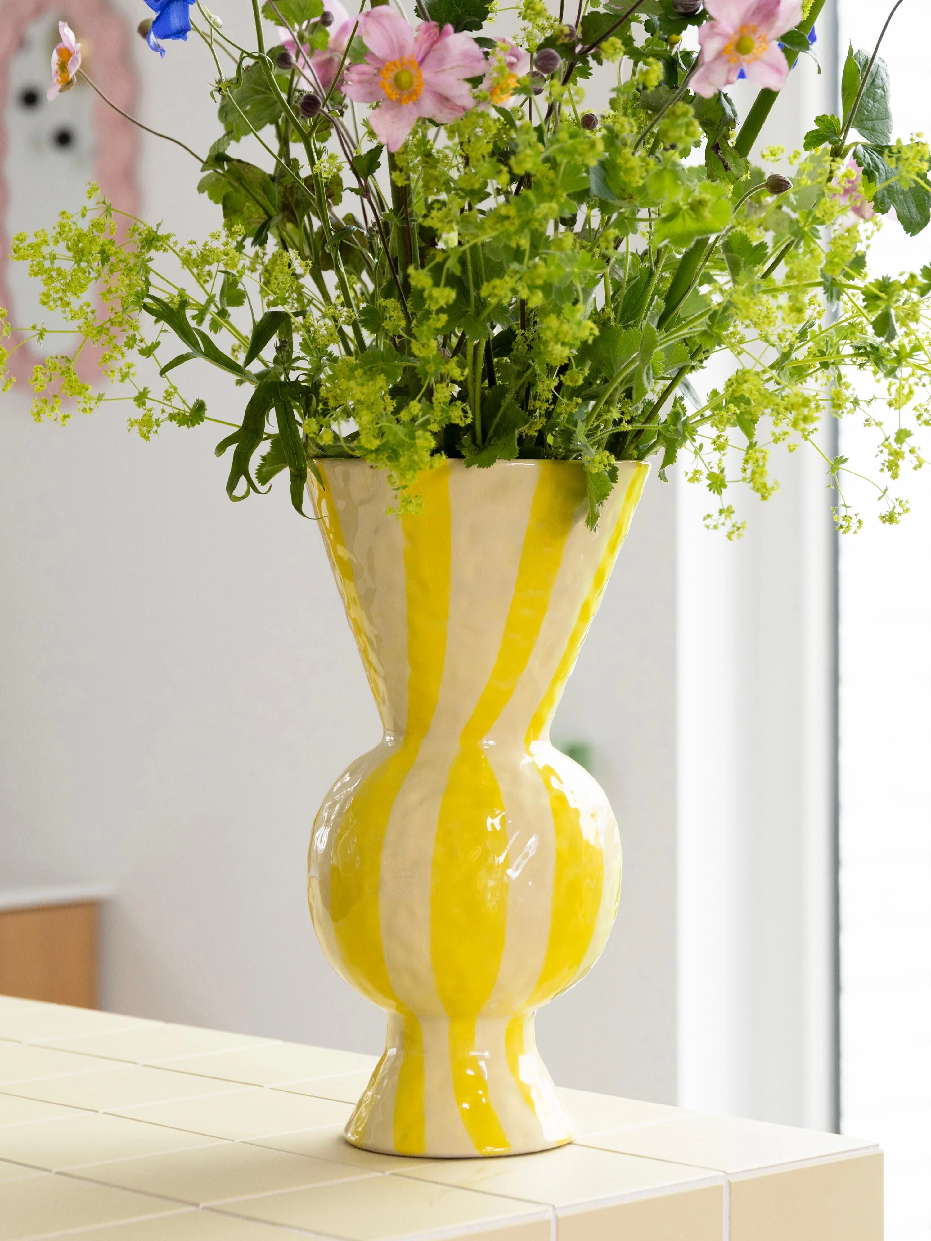 Handbemalte Vase Rhombic, H 30 cm