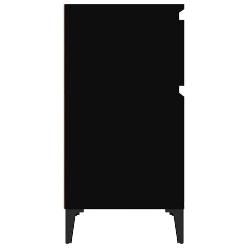 NNEVL Bedside Cabinets 2 pcs Black 40x35x70 cm