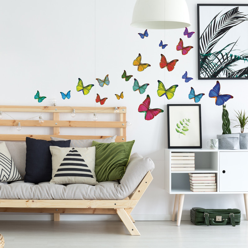Planche de stickers Papillons 48 x 68 cm