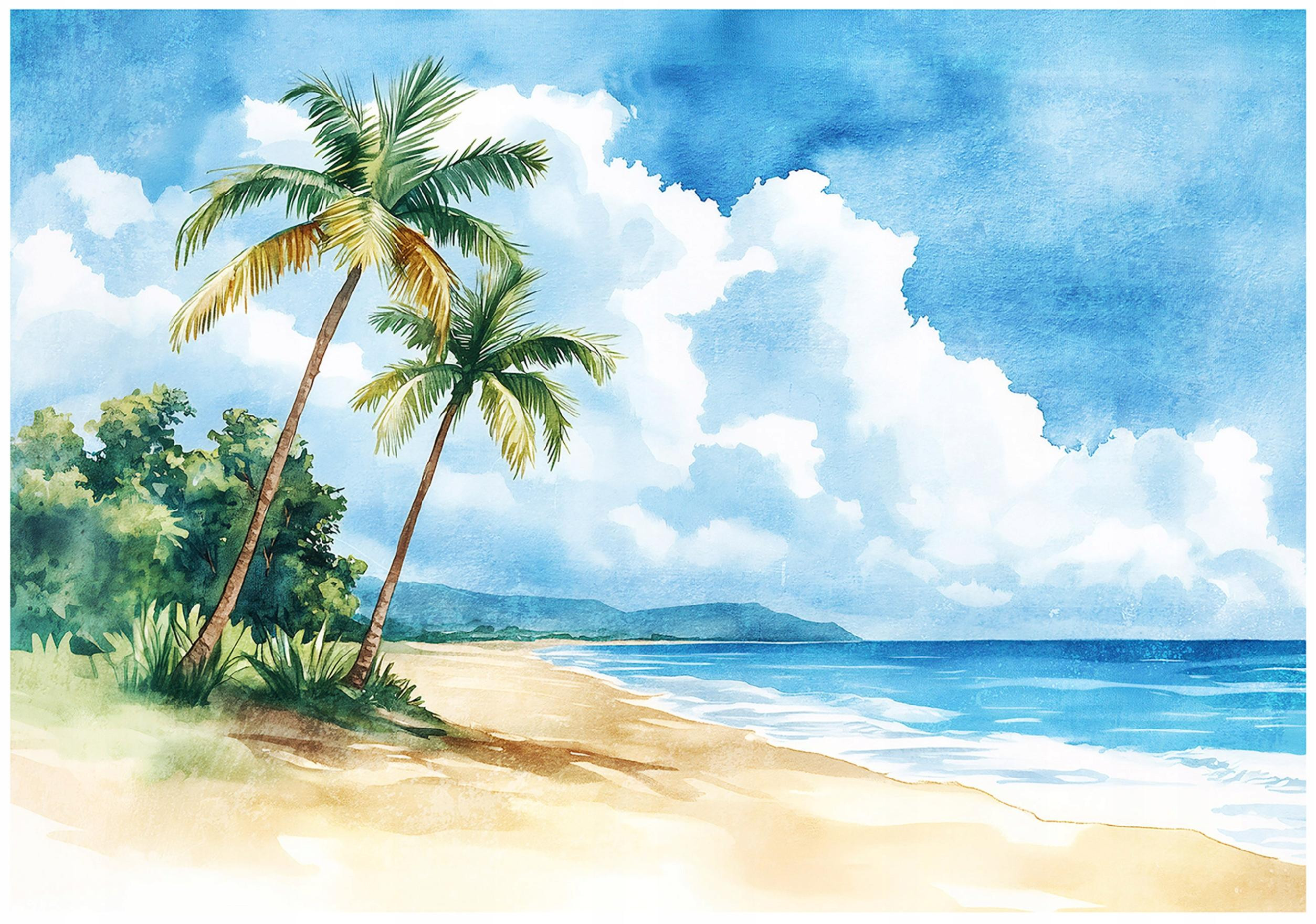 Fototapeta Plaża Niebieski Na Flizelinie Do Sypialni Salonu 254x184