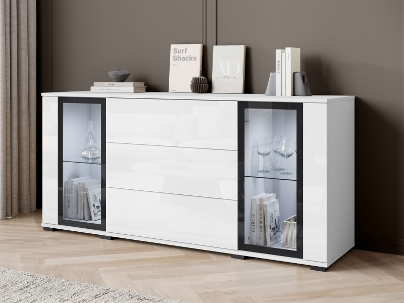 Komoda szeroka Caro SB 150 2D3S z oświetleniem LED