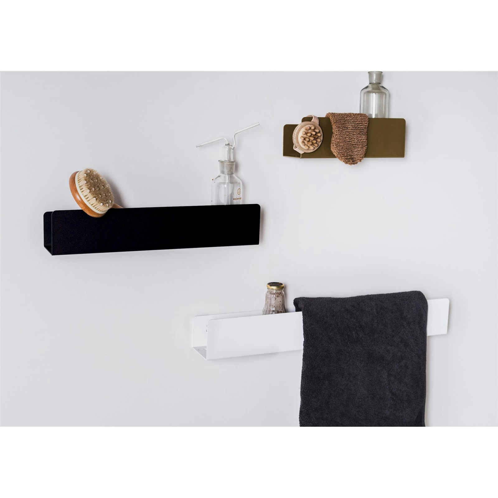 LANDA - Porte-serviettes Métal Noir