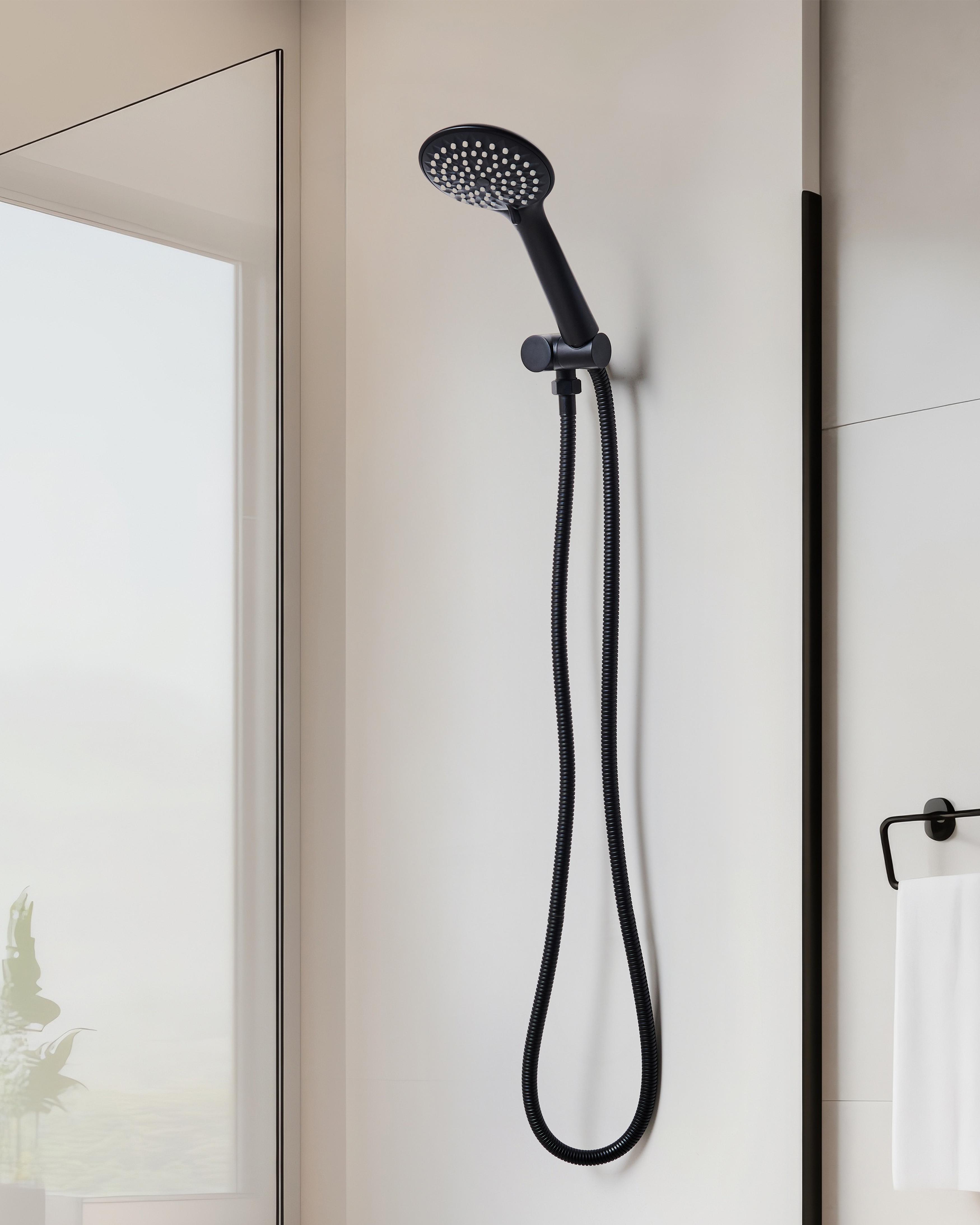 Shower Head and Hose Kit TARMA 4-function Black