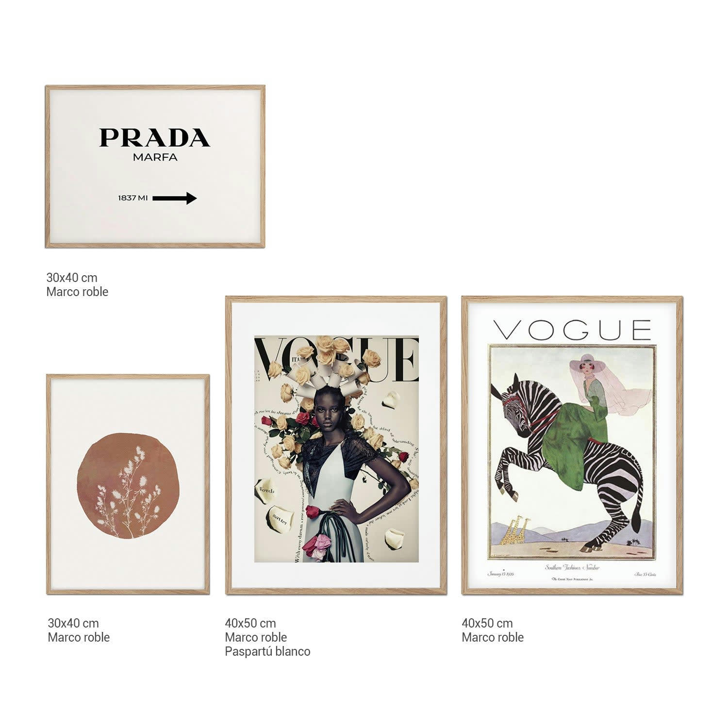 DÉCORATION MURALE - Décoration murale avec cadre en chêne - Vogue