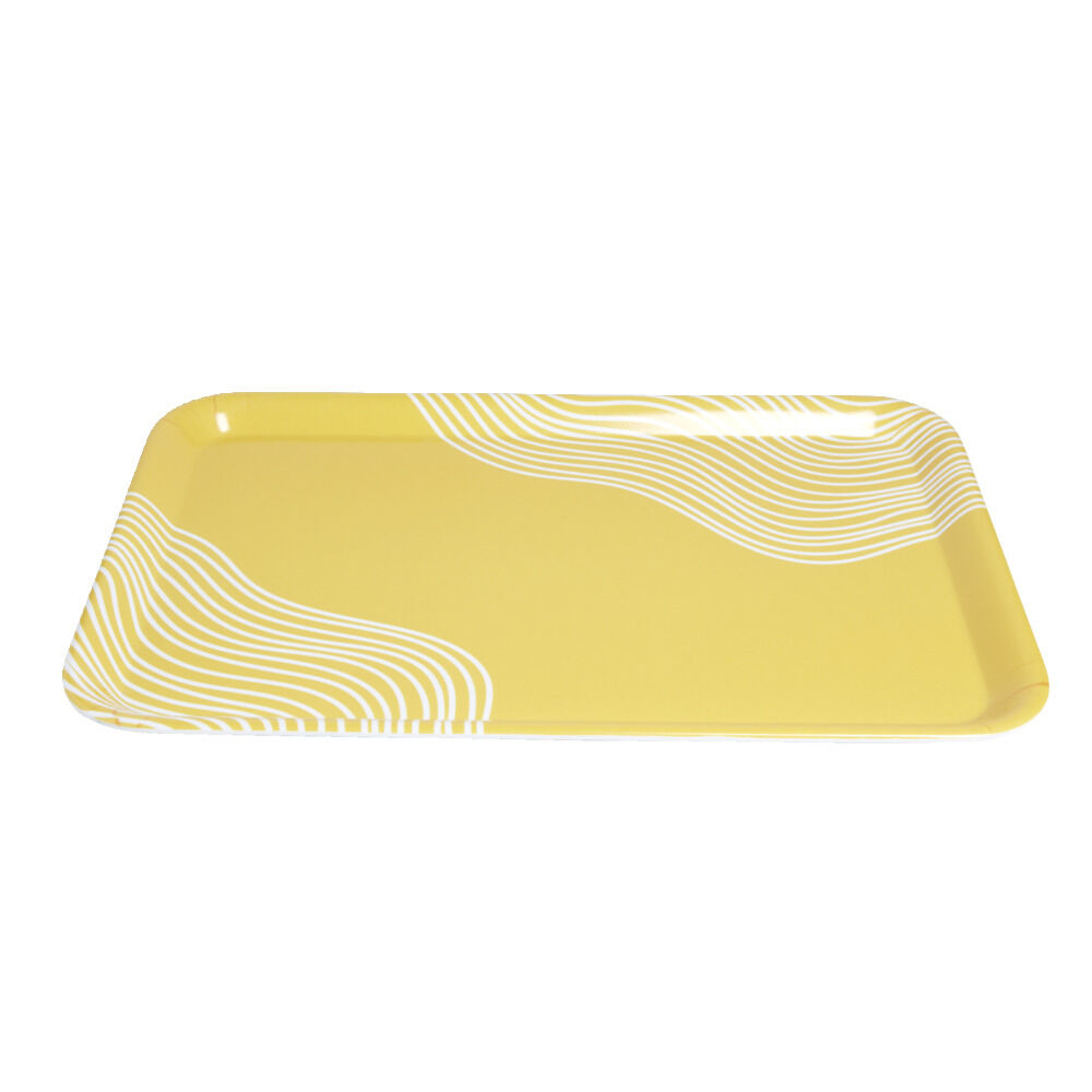 Plateau mélaminé jaune 45,2x31,4x2cm