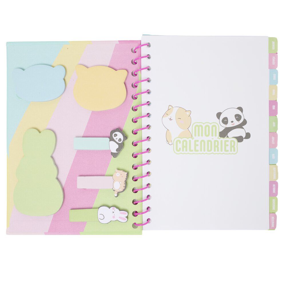 Carnet kawaii Mon Calendrier à spirale format A5 14,8x21cm