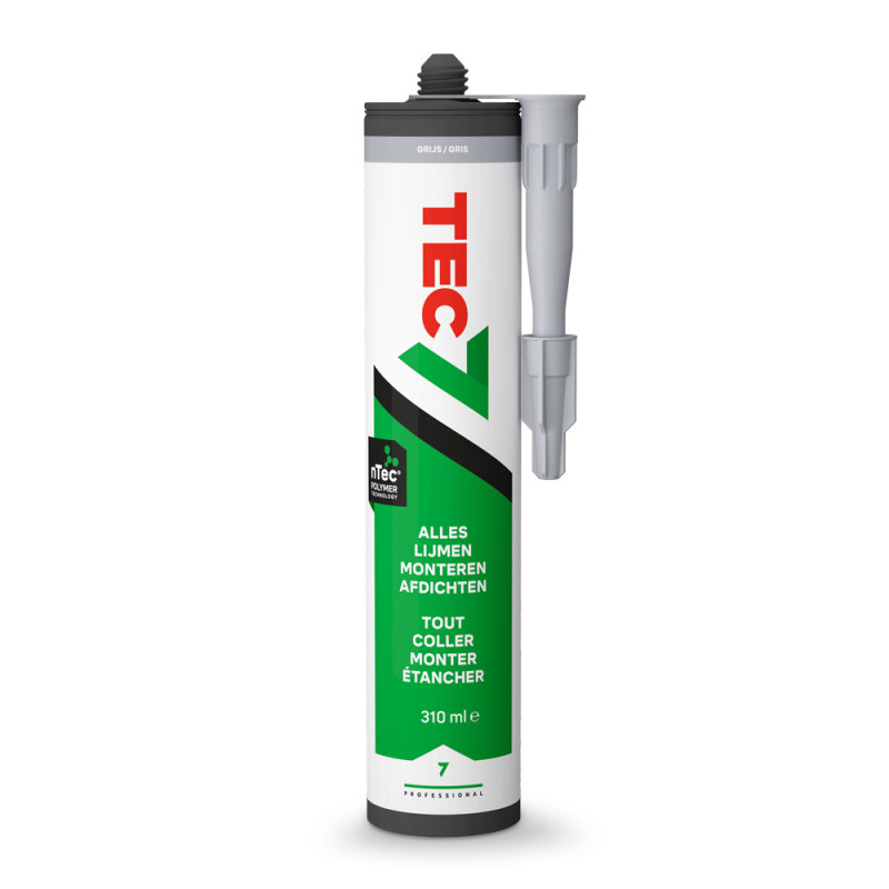 Colle-mastic professionnelle multi-usages grise 0,31 L TEC7