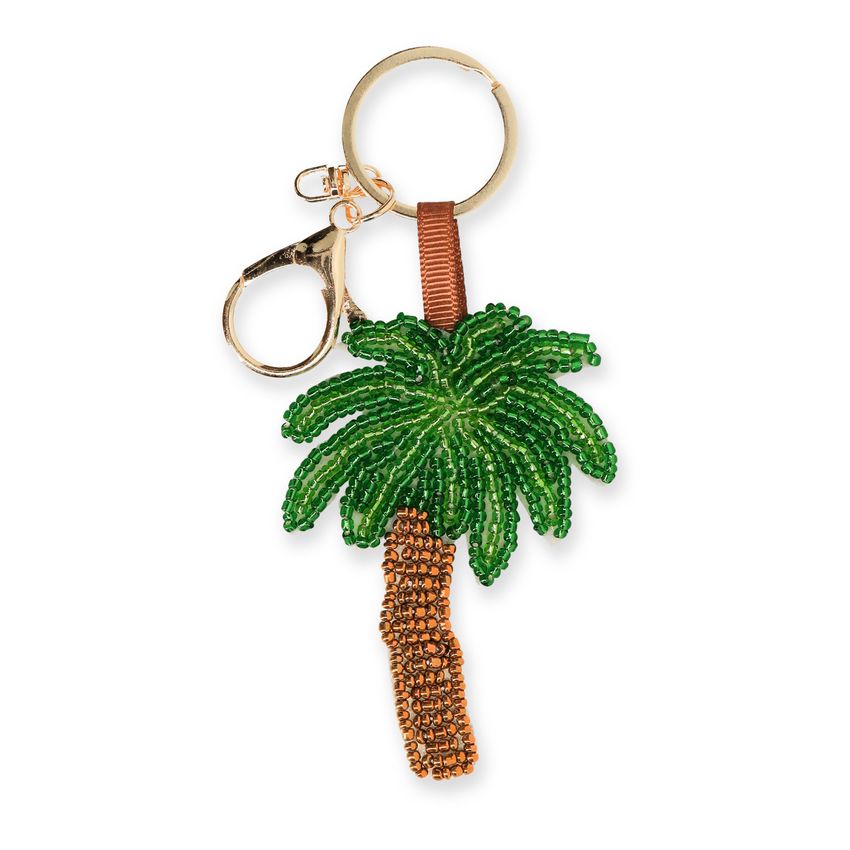 Manfield Multicolor kralen palmboom bagcharm