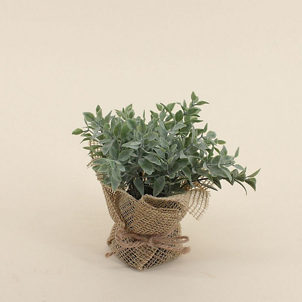 Lot de 6 plantes artificielles pot en jute 14cm