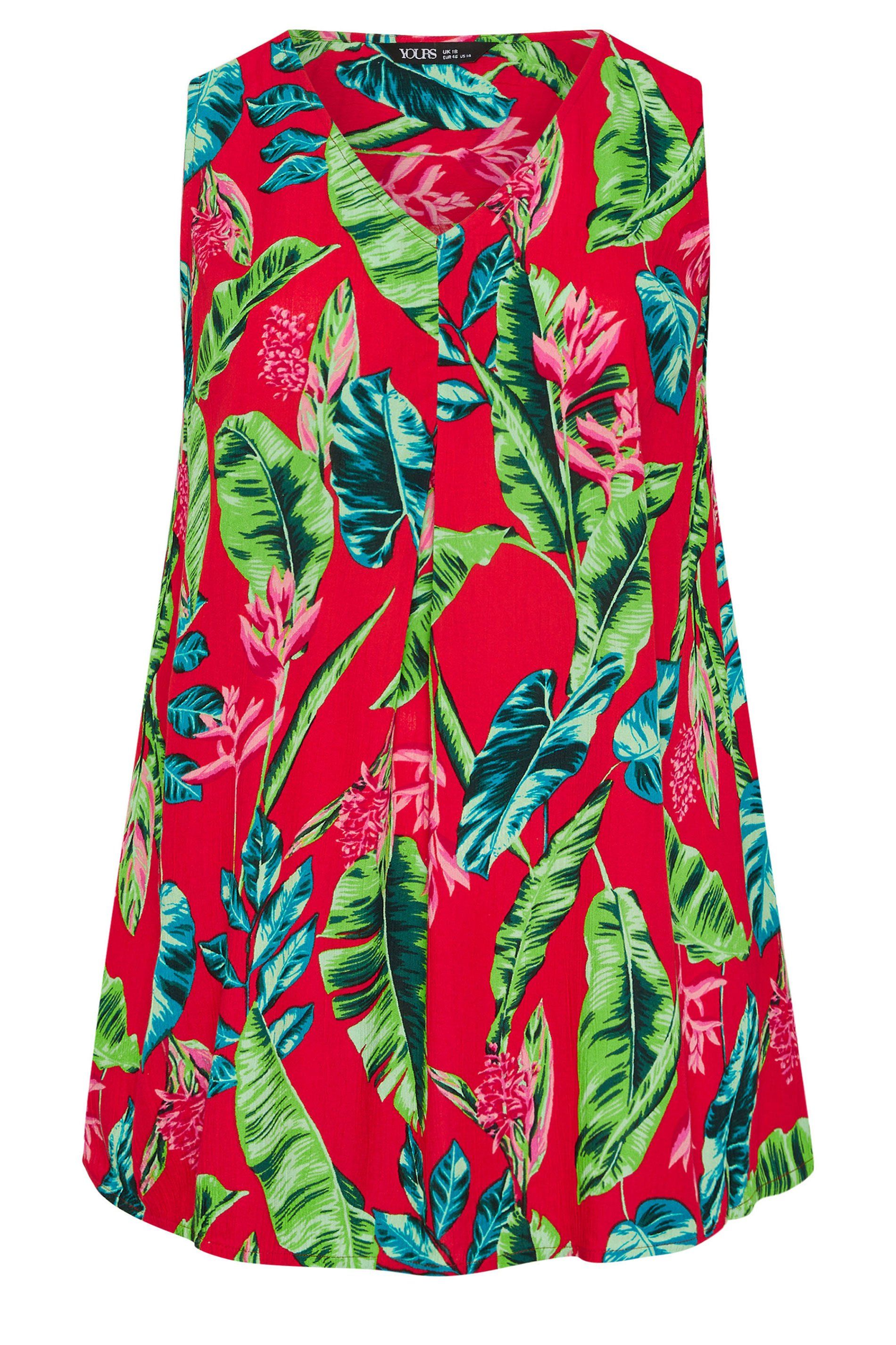 Yours Tropical Front Vest Top