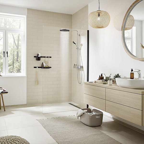 Colonne de douche 260 Pulsify S EcoSmart avec mitigeur thermostatique ShowerTablet Select 400 chromé HANSGROHE 24221000