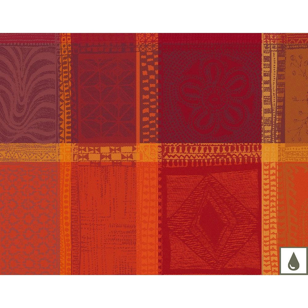 MILLE WAX KETCHUP - Set enduit imperméable pur coton rouge 40X50