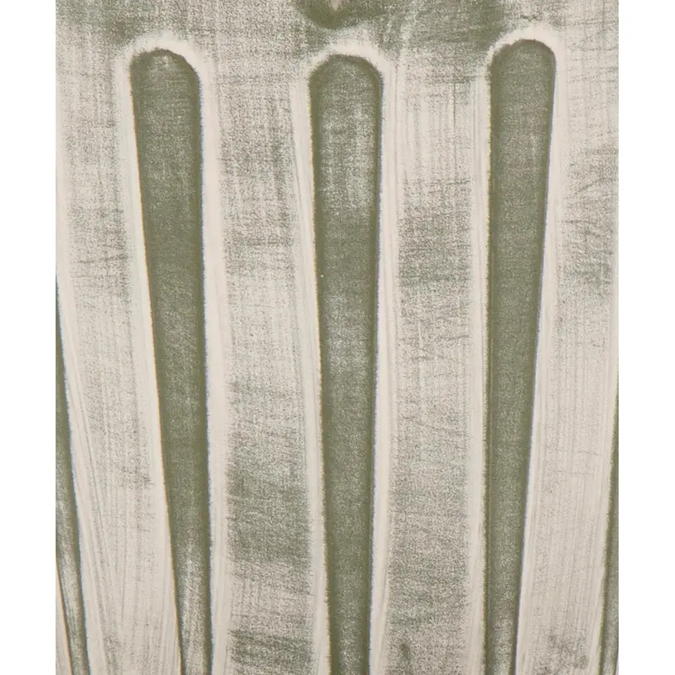 Mega Collections Emmer/plantenpot - zink - legergroen - D17 cm