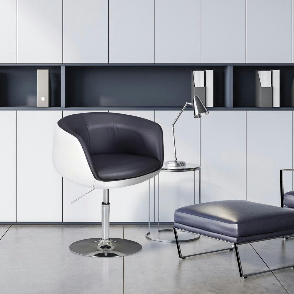 TOMMY - Fauteuil esprit années 70 bicolore