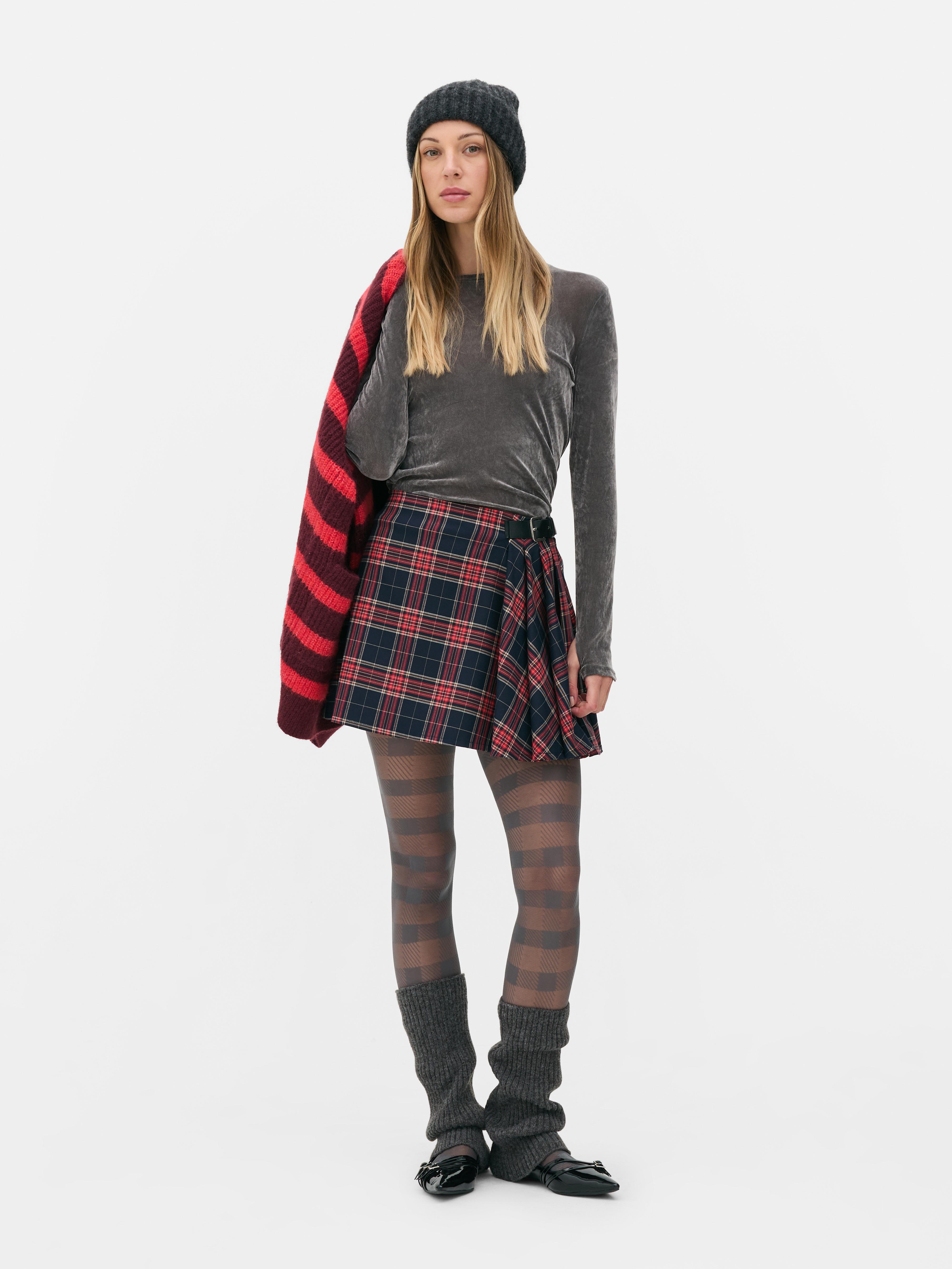 Rita Ora Long Sleeve Velvet Top