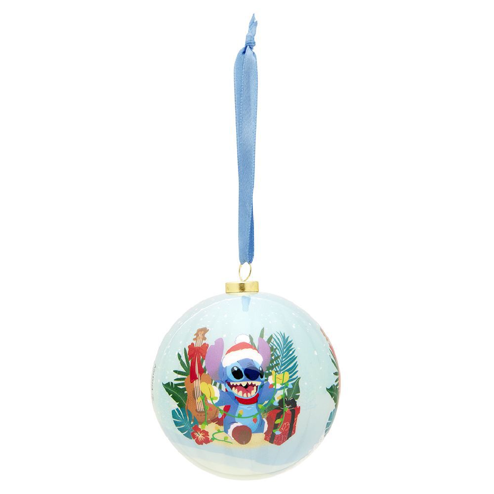 Boule de No&euml;l Disney Stitch bleu Ø7,5cm
