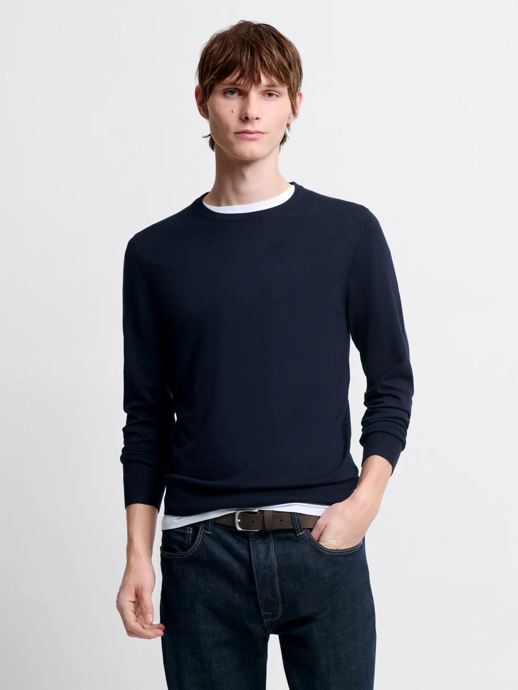 Pull col rond en viscose certifiée
