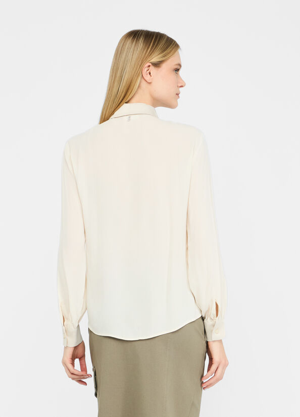 Camicia in cr&ecirc;pe de chine