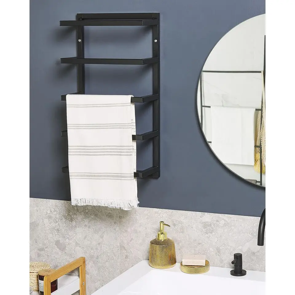 CINTRA - Handdoekrek - Zwart - Staal