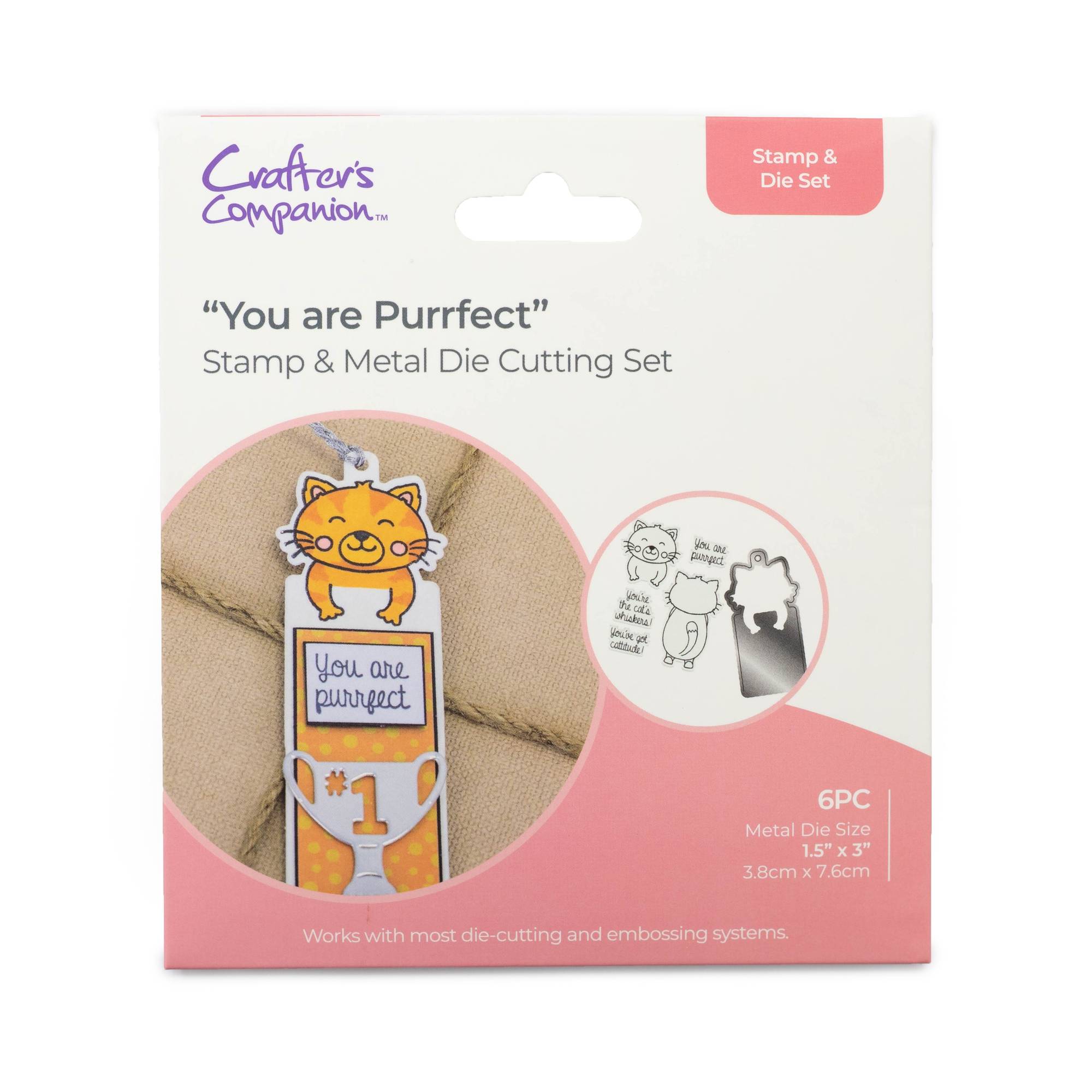 Gemini You Are Purrfect Stamp and Die Set 6 Pieces