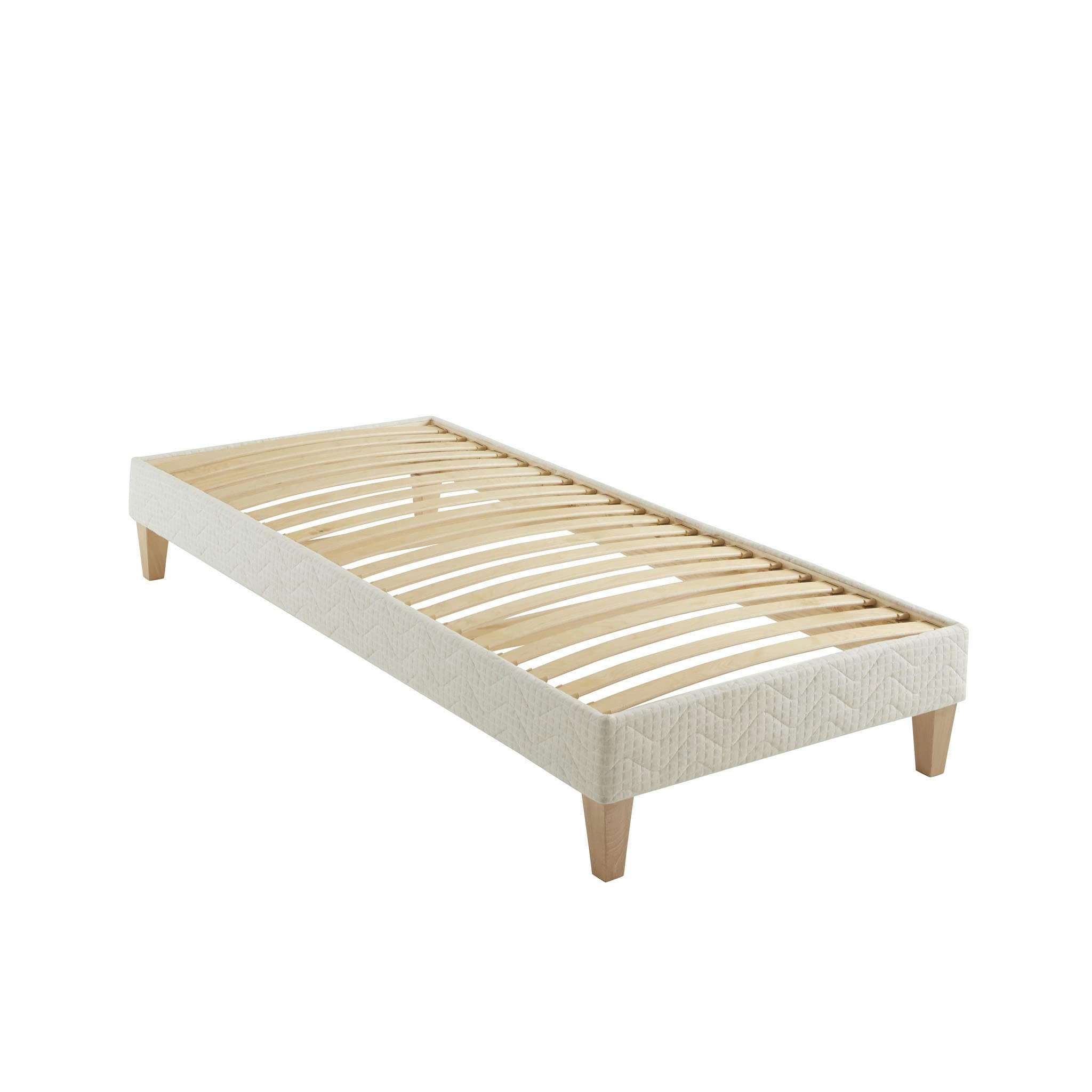 AUBE - Sommier déco tapissier éco-responsable 2 x 90 x 190