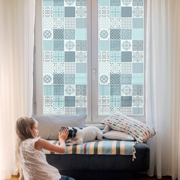Folia samoprzylepna Boho kafelki ochrona prywatności 50x100 Wallfluent