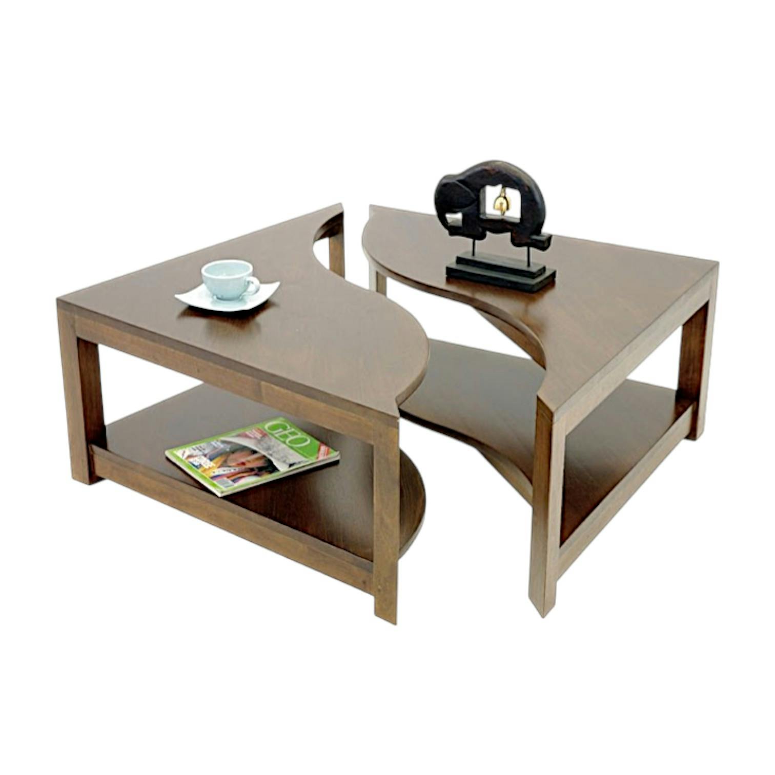Table basse vague carrée TRADITION 85 cm